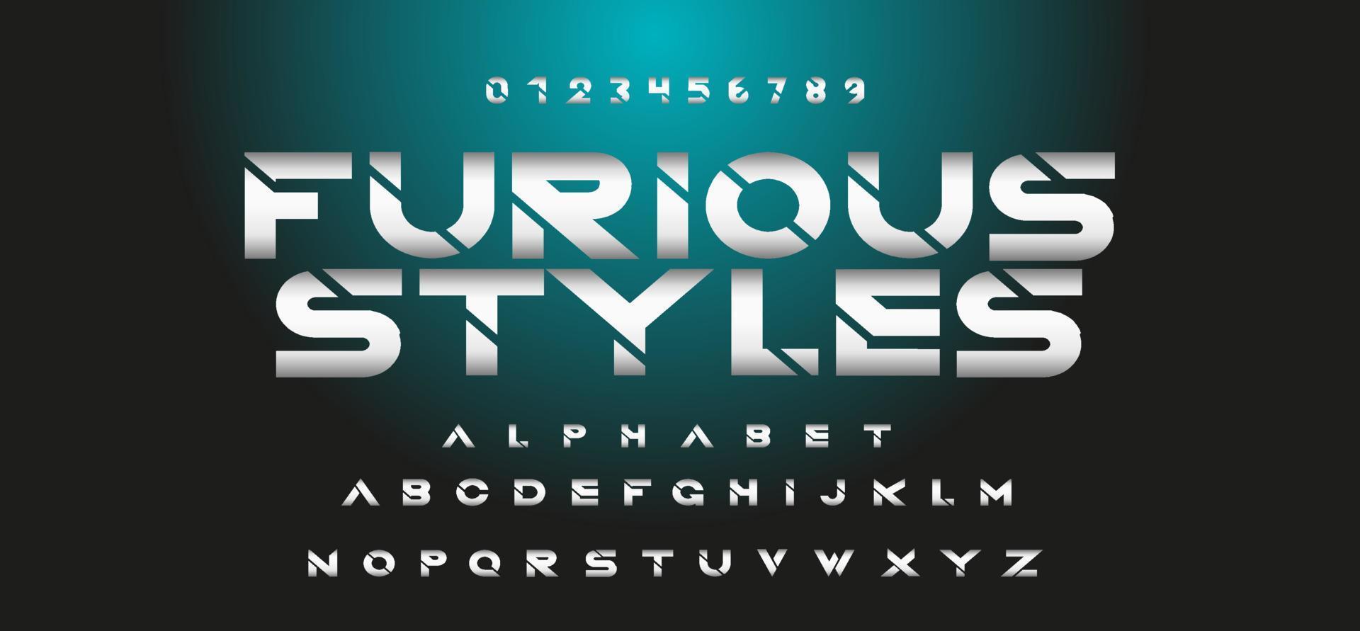 Fast and furious style fonts. Vector. vector