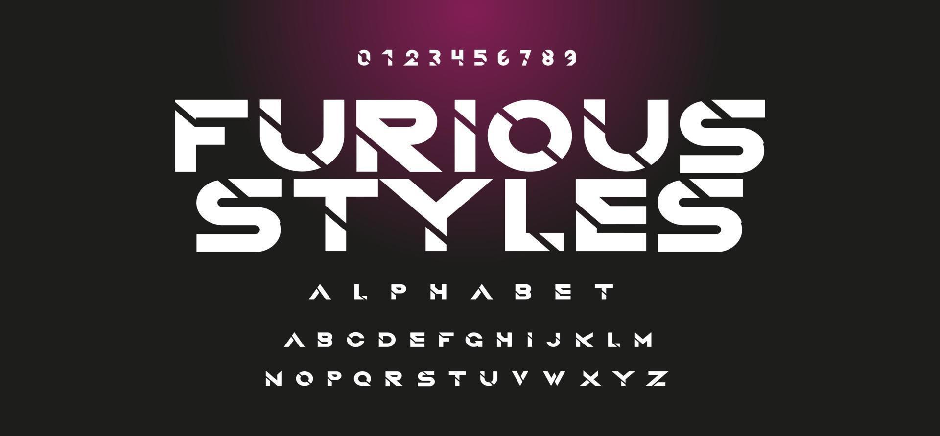 Fast and furious style fonts. Vector. vector