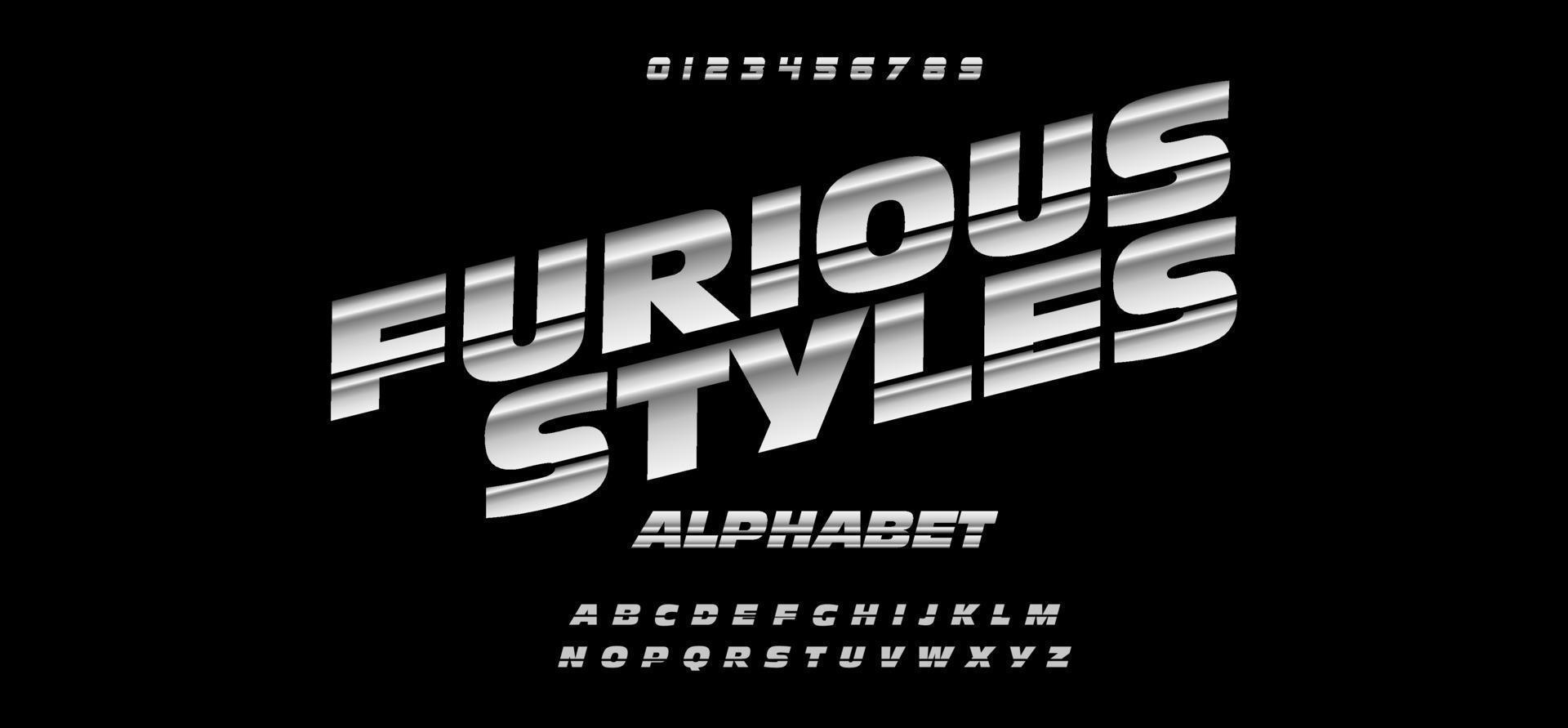 Trendy alphabet letters. Typography future creative design concept fonts and numbers. Vector illustraion.