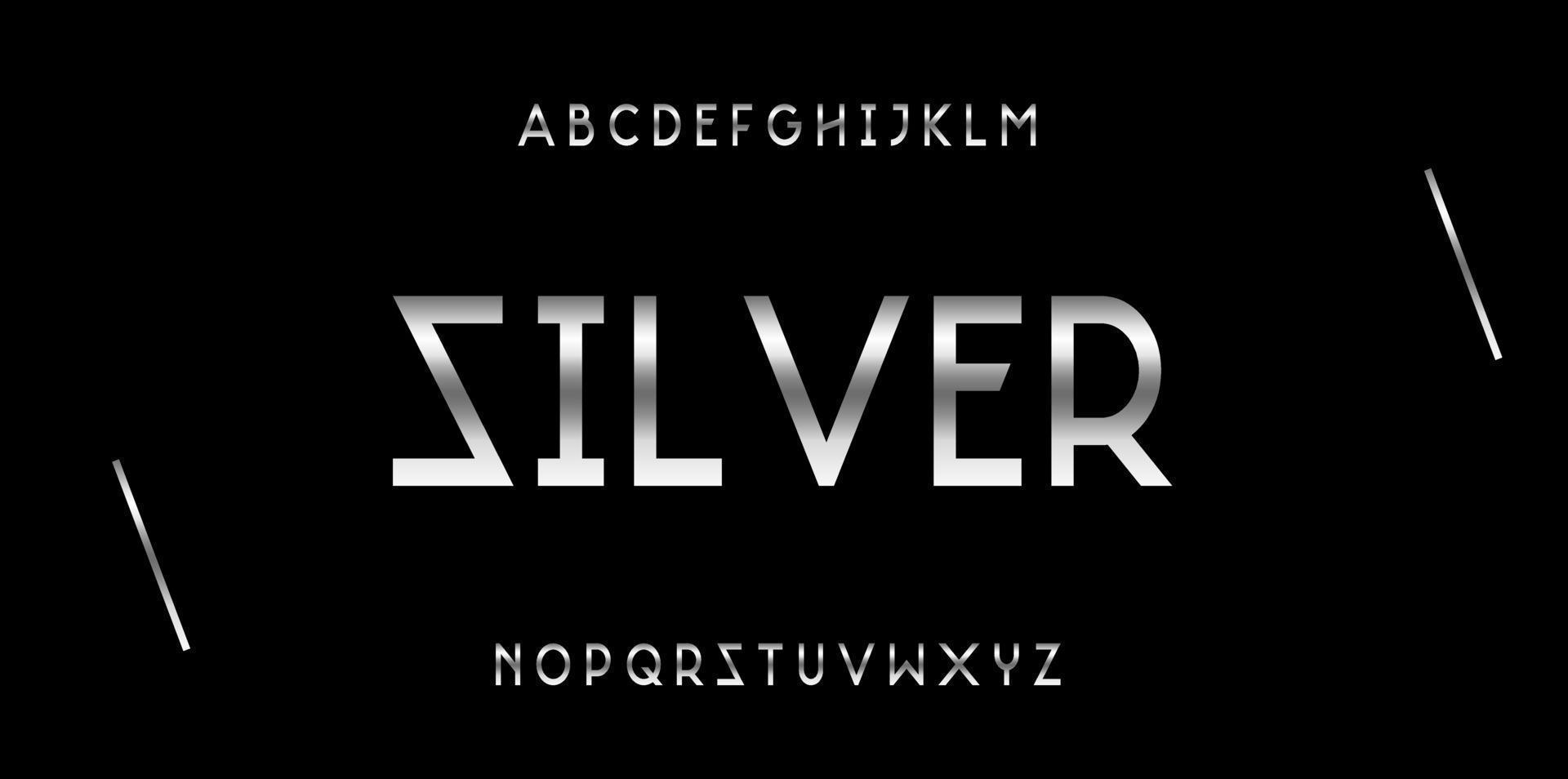 Trendy alphabet letters. Typography future creative design concept fonts and numbers. Vector illustraion.