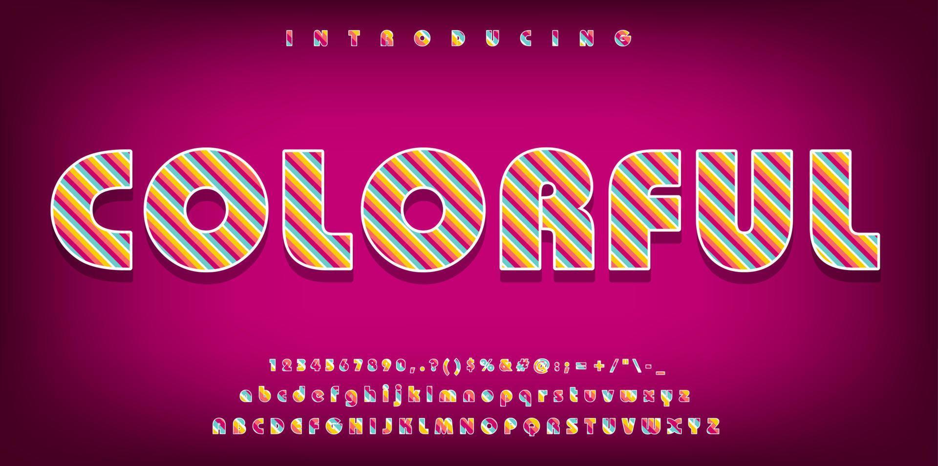 Trendy alphabet letters. Typography future creative design concept fonts and numbers. Vector illustraion.