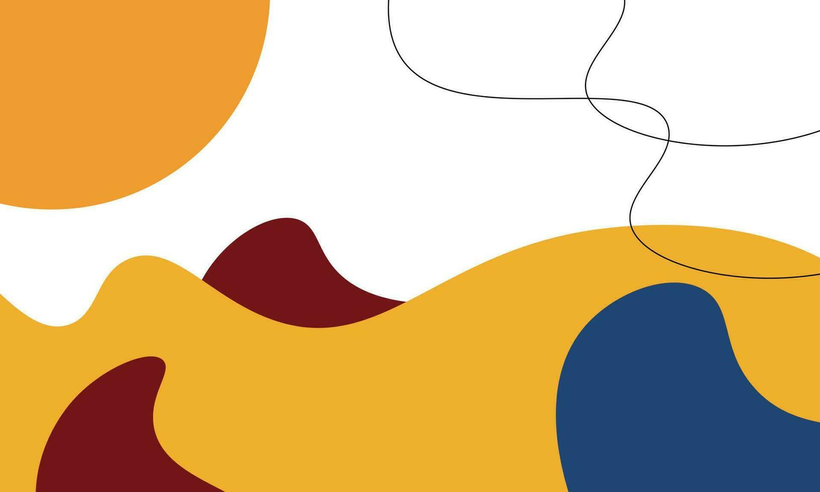 abstract background with wavy yellow, blue, red colors. Template design for card and social media vector