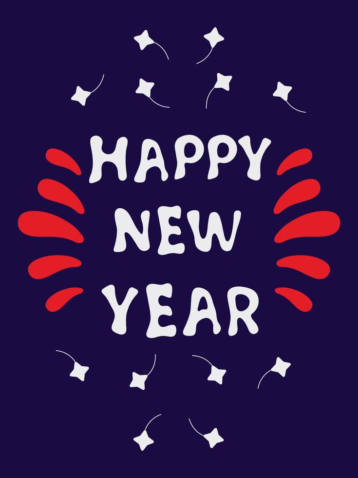happy new year typography design for new year wish designs vector
