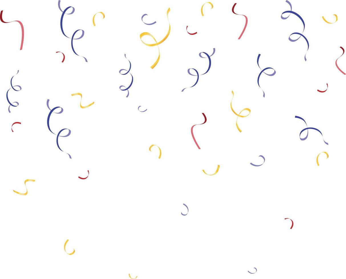 cinta de papel de confeti brillante colorido aislado sobre fondo transparente. ilustración vectorial festiva vector