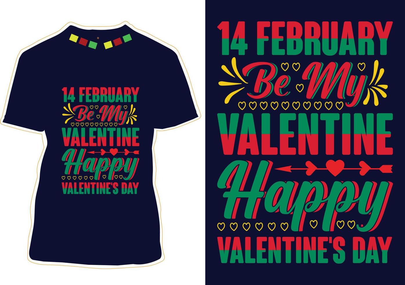 diseño de camiseta del día de san valentín vector