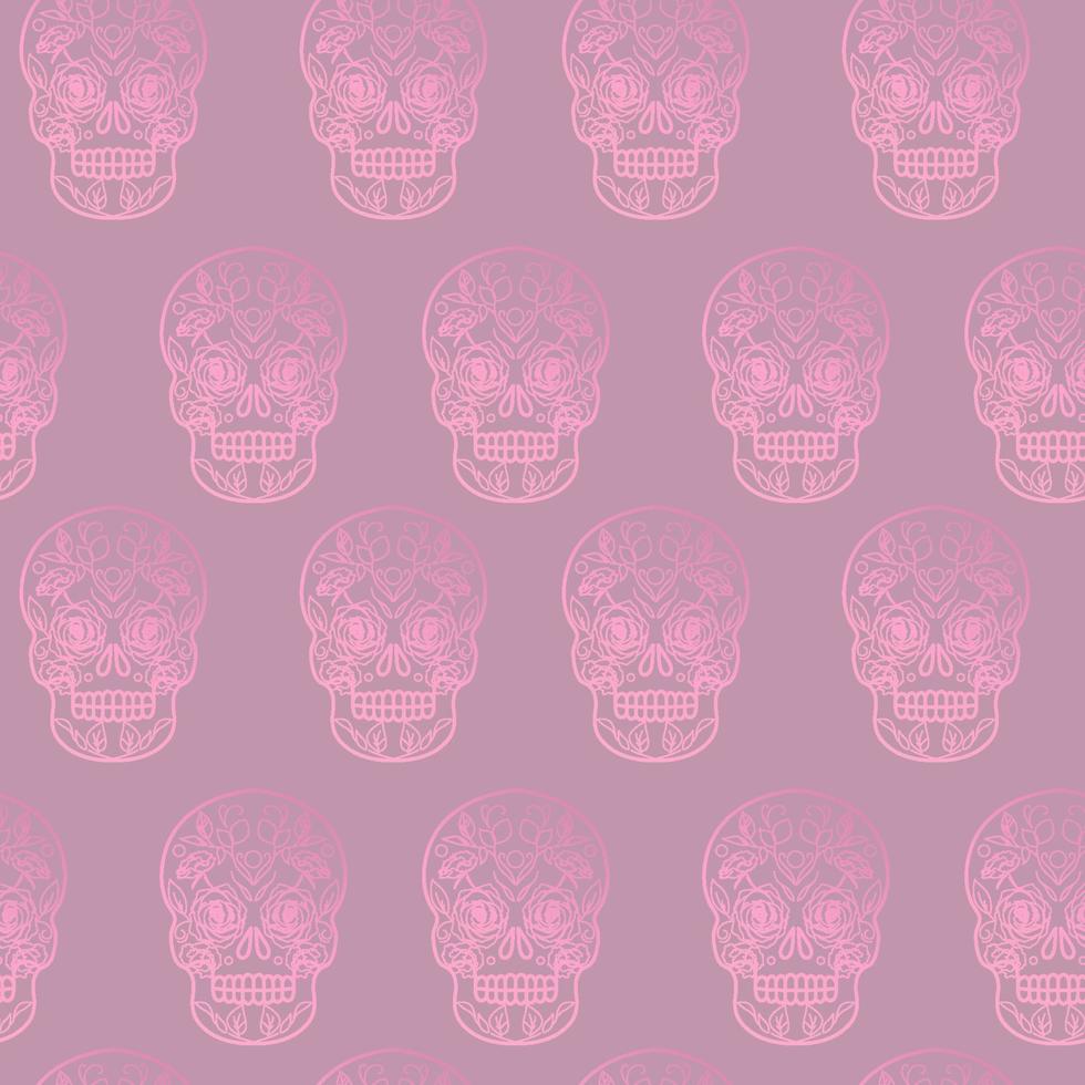 Skull vector ornament for fashion design, pattern, background or tattoo