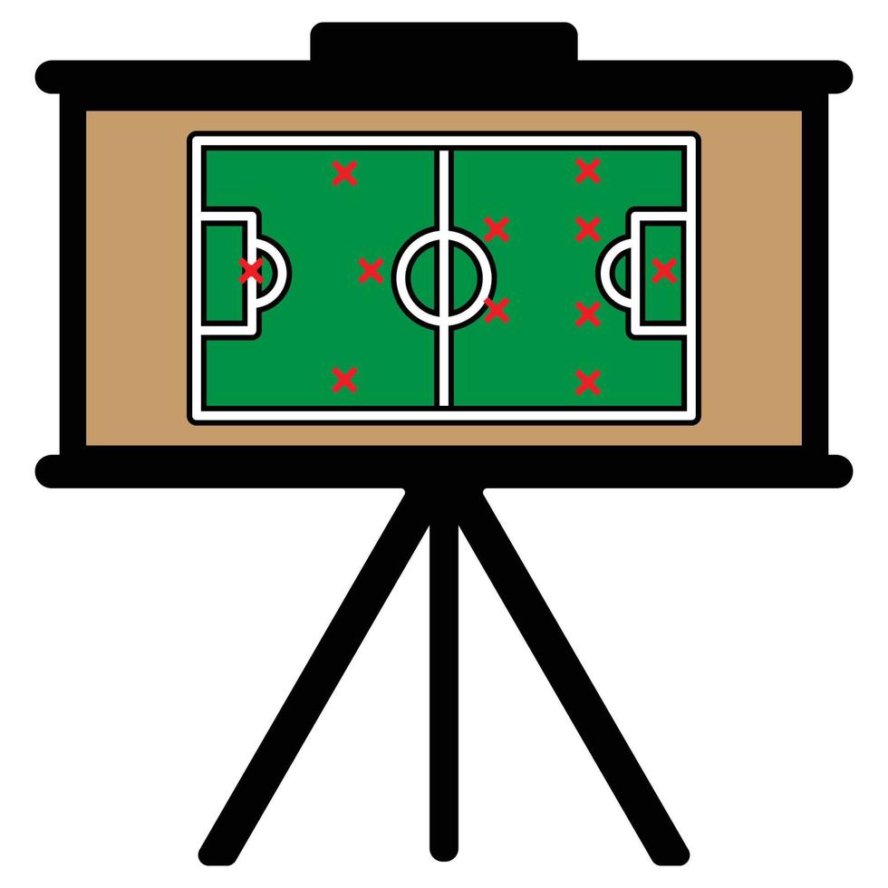 Football Tactical Board Filled Icon vector