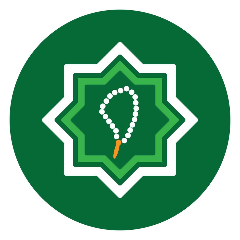 Islamic Prayer Beads Flat Icon vector