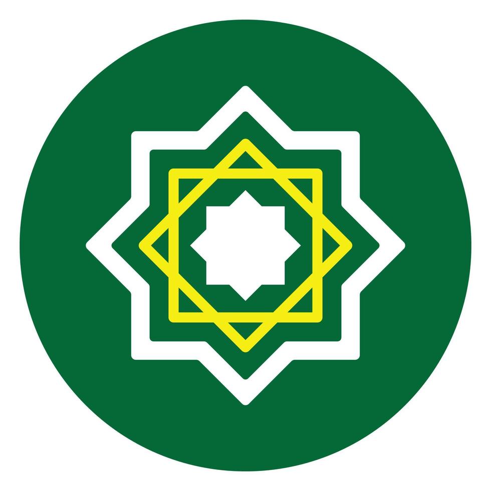 Islamic Pattern Flat Icon vector