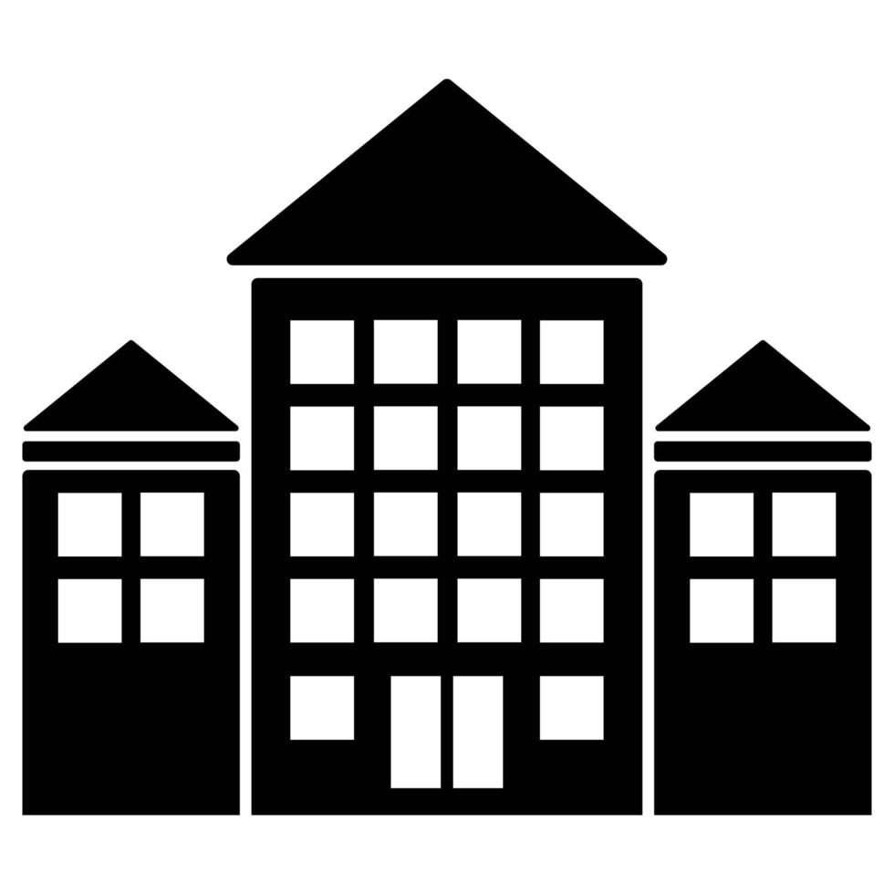 Building Solid Icon vector