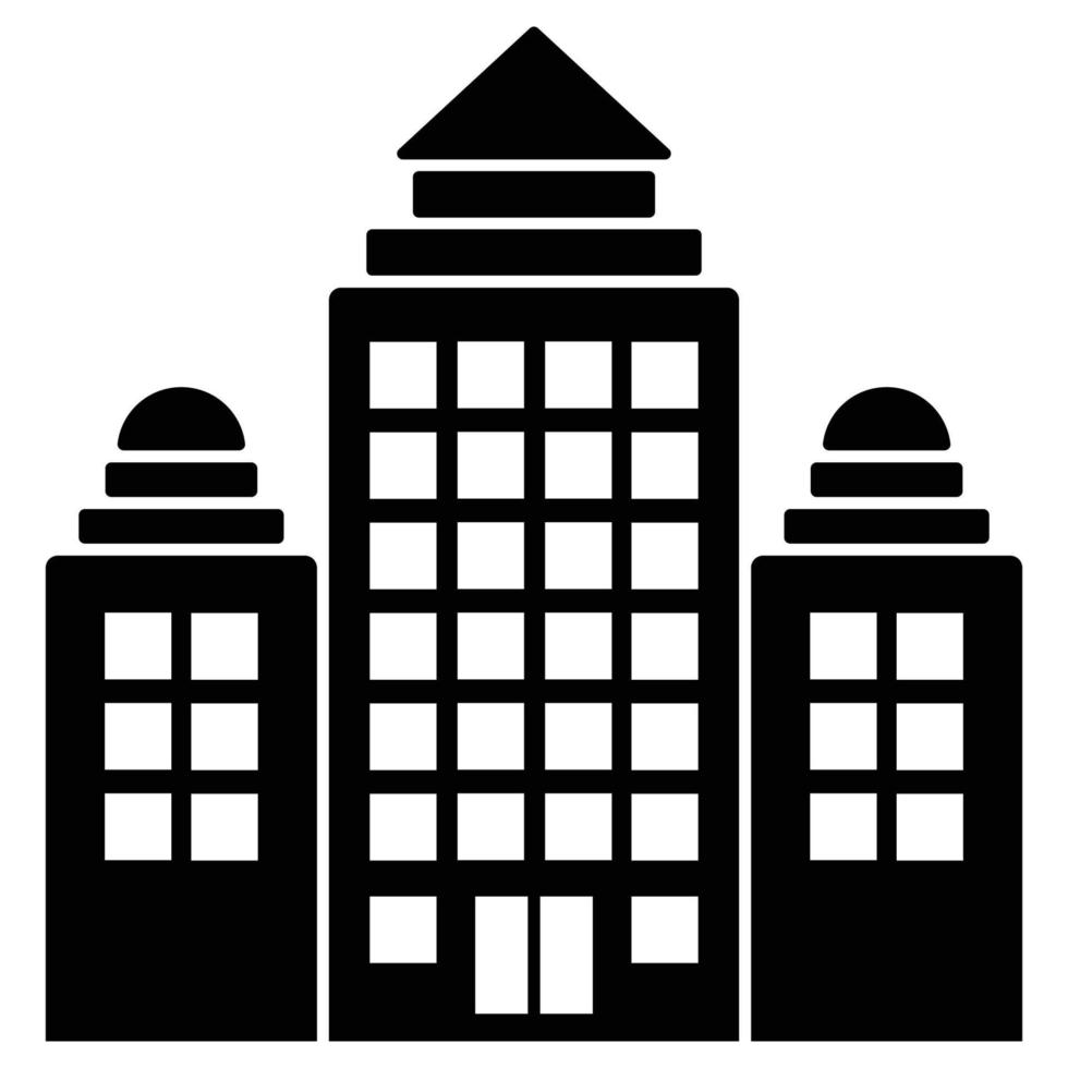 Building Solid Icon vector