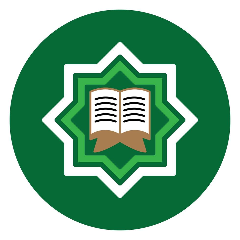 Al Quran Islamic Flat Icon vector