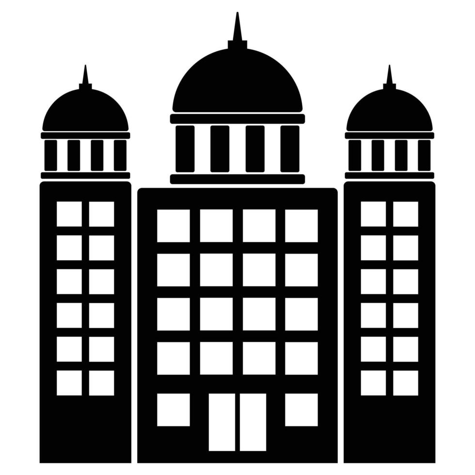 Building Solid Icon vector