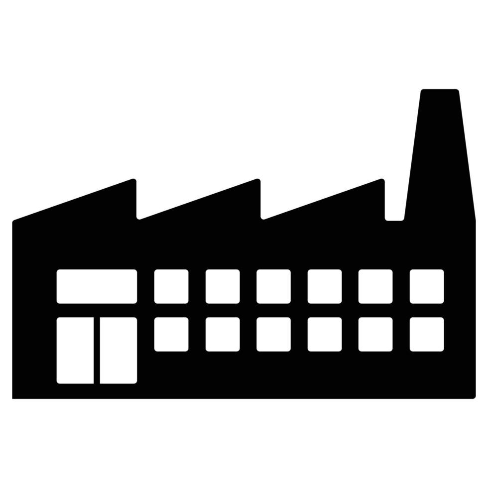 Building Solid Icon vector