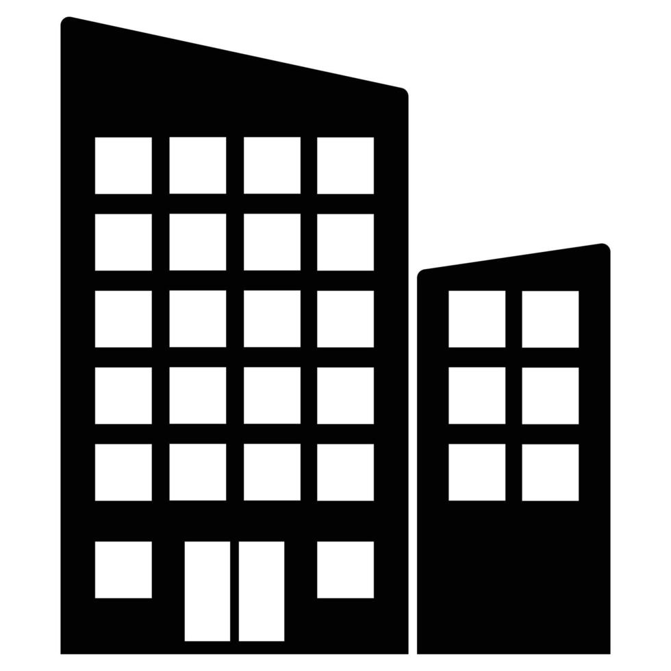 edificio sólido icono vector