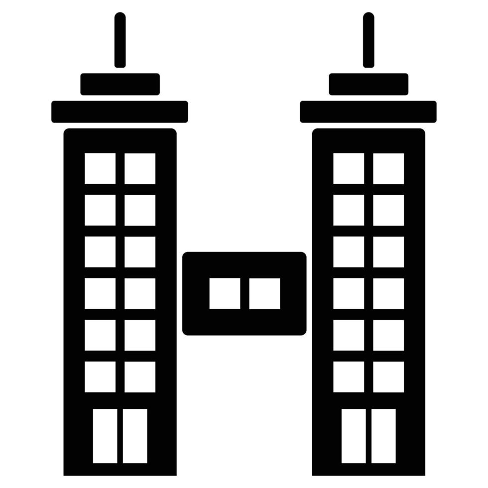 Building Solid Icon vector