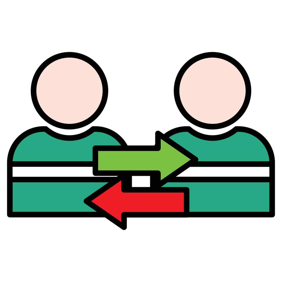 Player Substitution Football Filled Icon vector