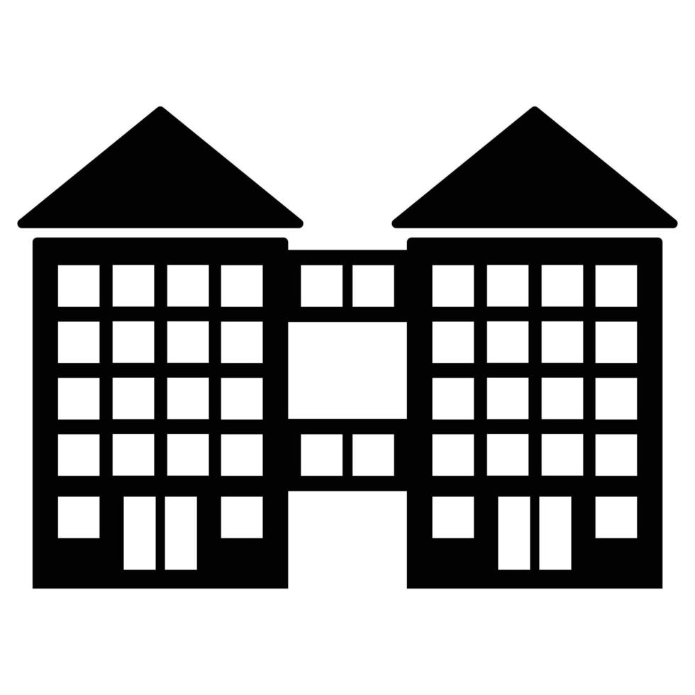 Building Solid Icon vector