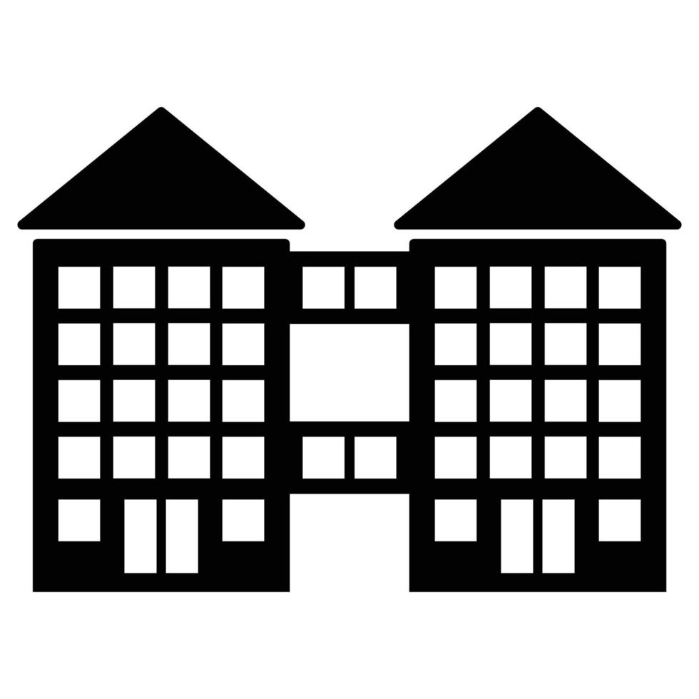 Building Solid Icon vector