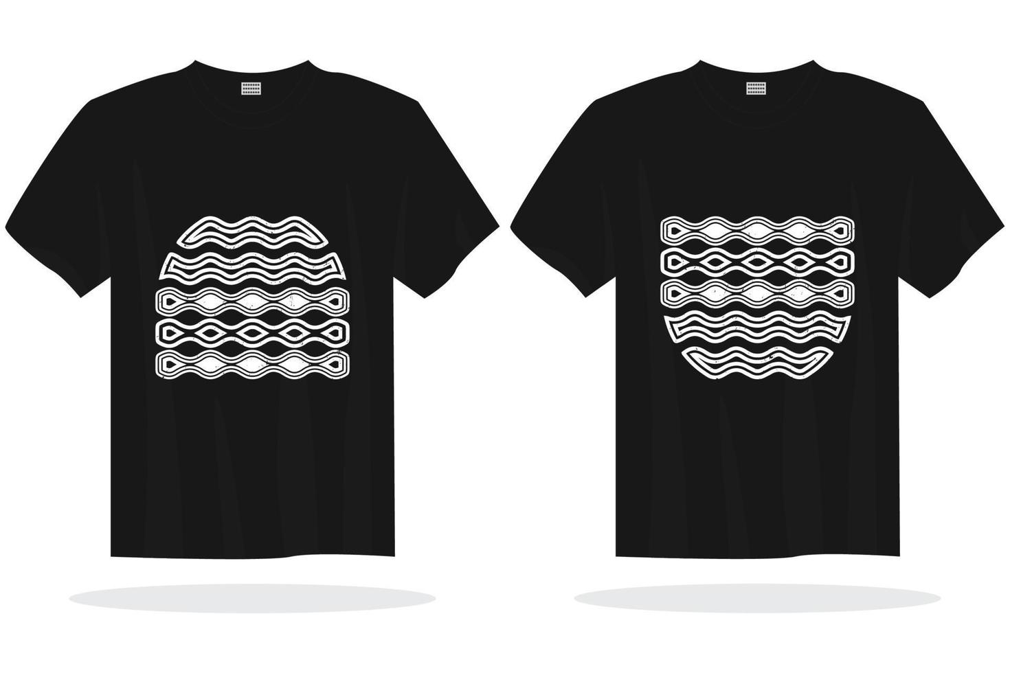 Modern t shirt design template with random graphics vector