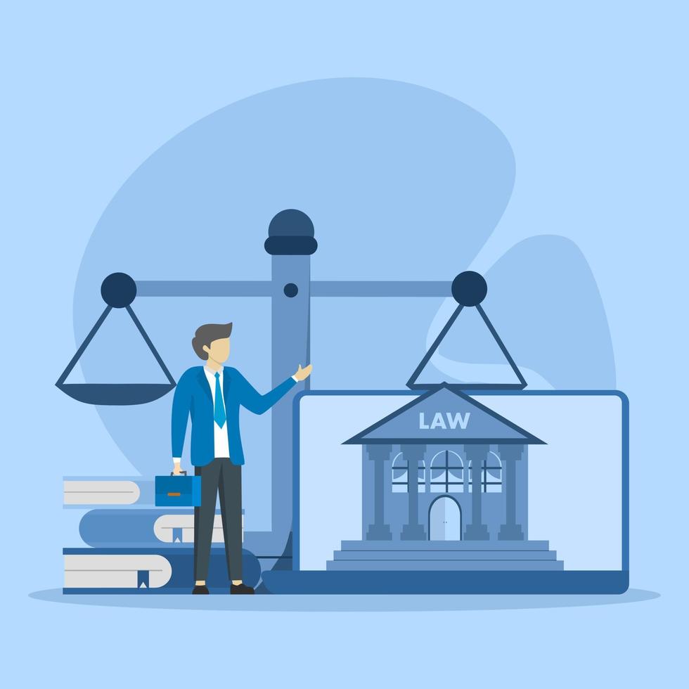 Law and justice illustration concept. sign a contract Agreement, agreement or document. Public law consulting and legal advice concept. Vector illustration.