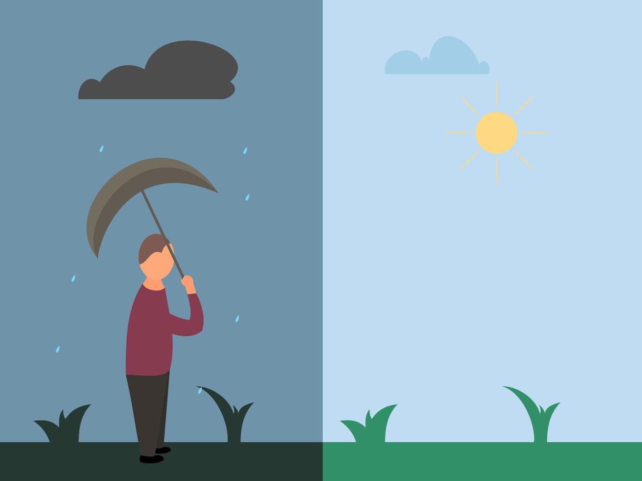 flat design change of seasons vector illustration