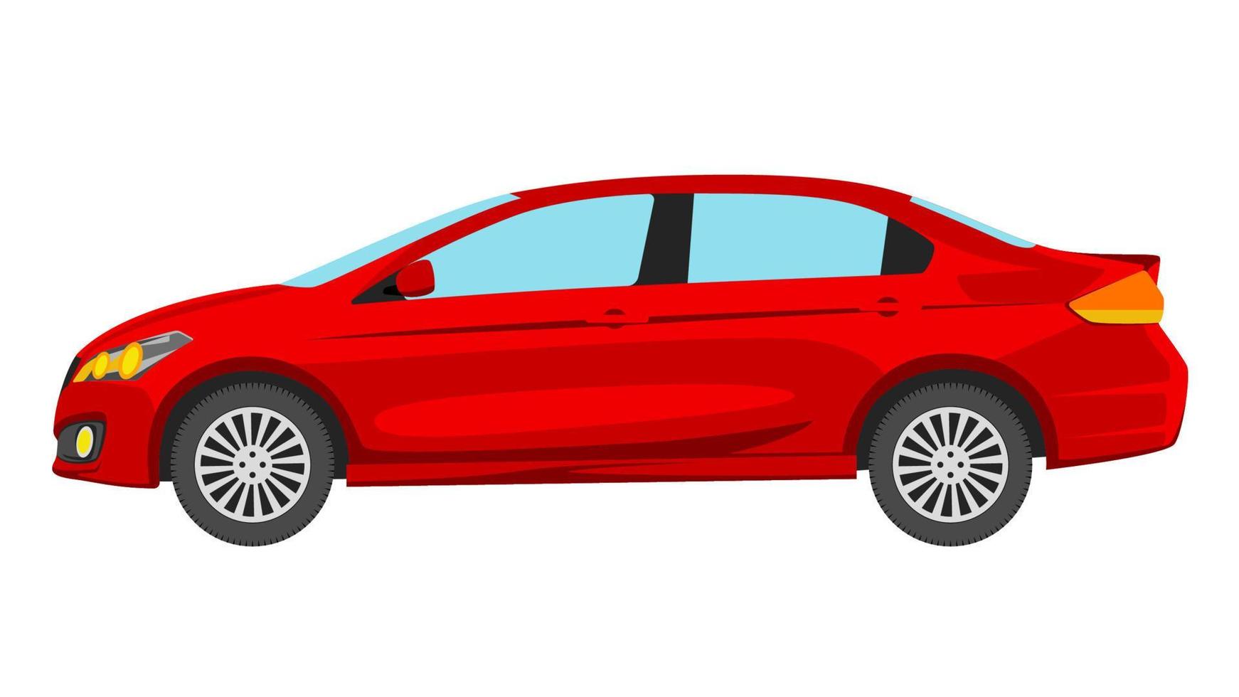 vector de coche sedán premium, ilustración de vector de coche sedán en estilo plano.