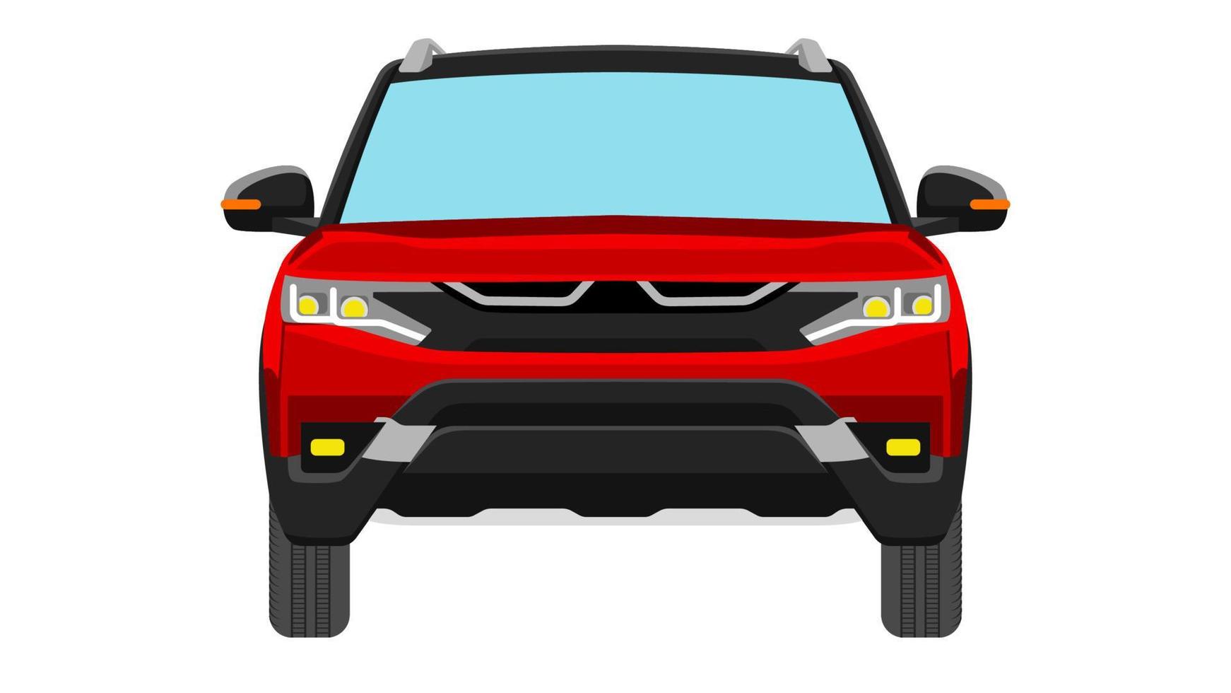 premium suv car in bright color vector, realistic car flat bright color vector illustration