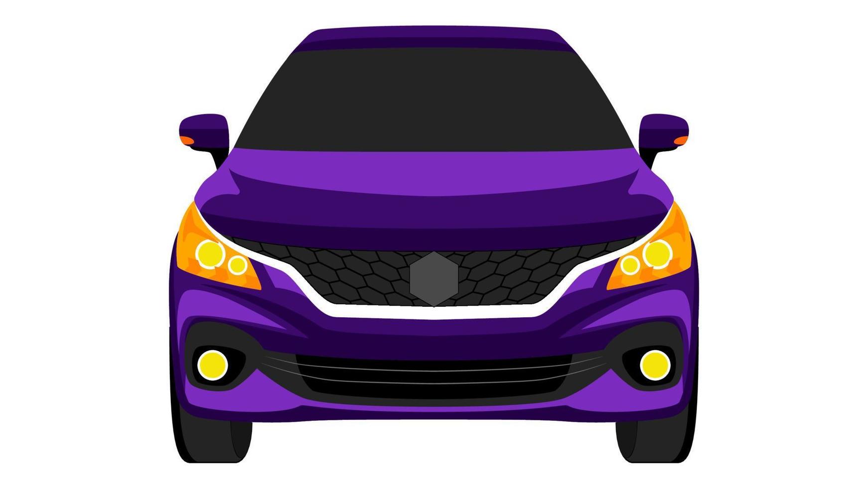 premium hatchback car in bright color vector, realistic car flat bright color vector illustration