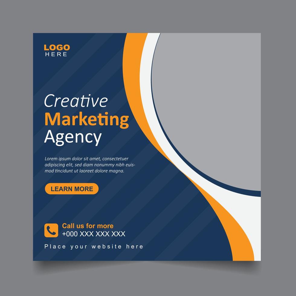 Digital Marketing and Corporate Social media Business Ad Post Template vector