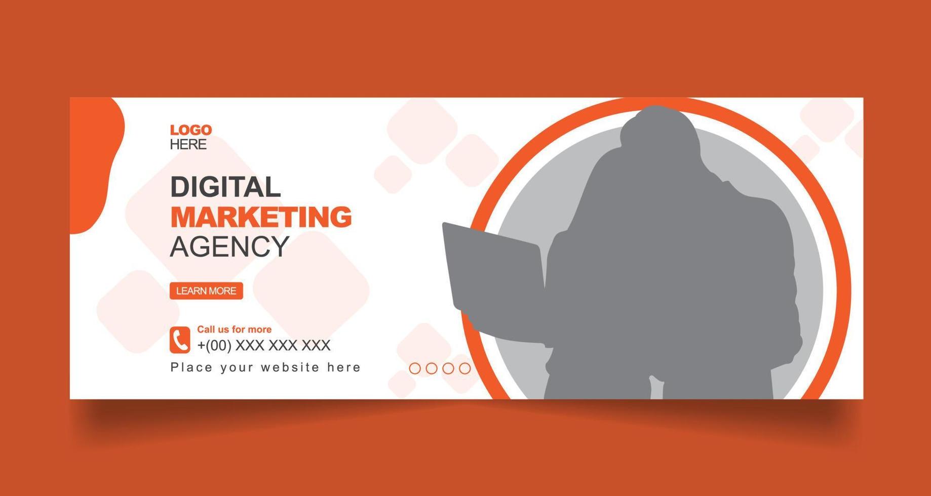 Digital Marketing and Corporate Business Social Media Cover Banner Template vector