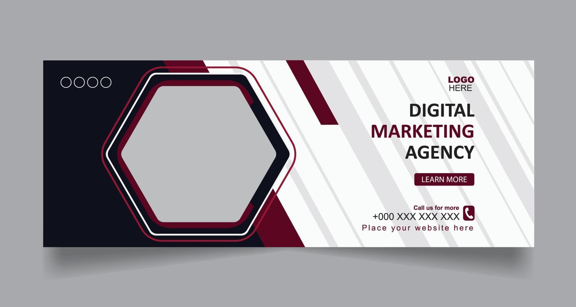 Digital Marketing and Corporate Business Social Media Cover Banner Template vector