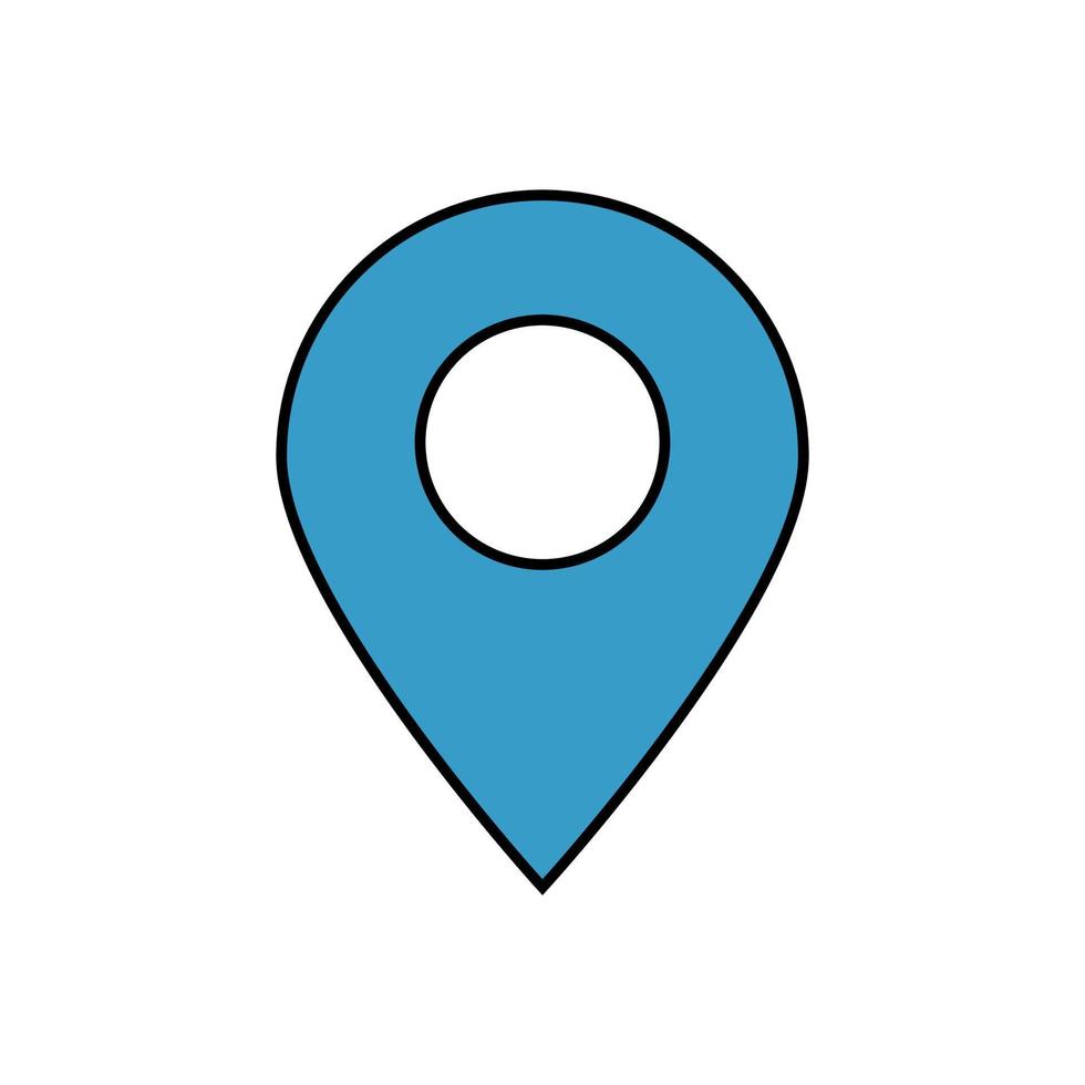 Location icon. Pin pointer icon vector
