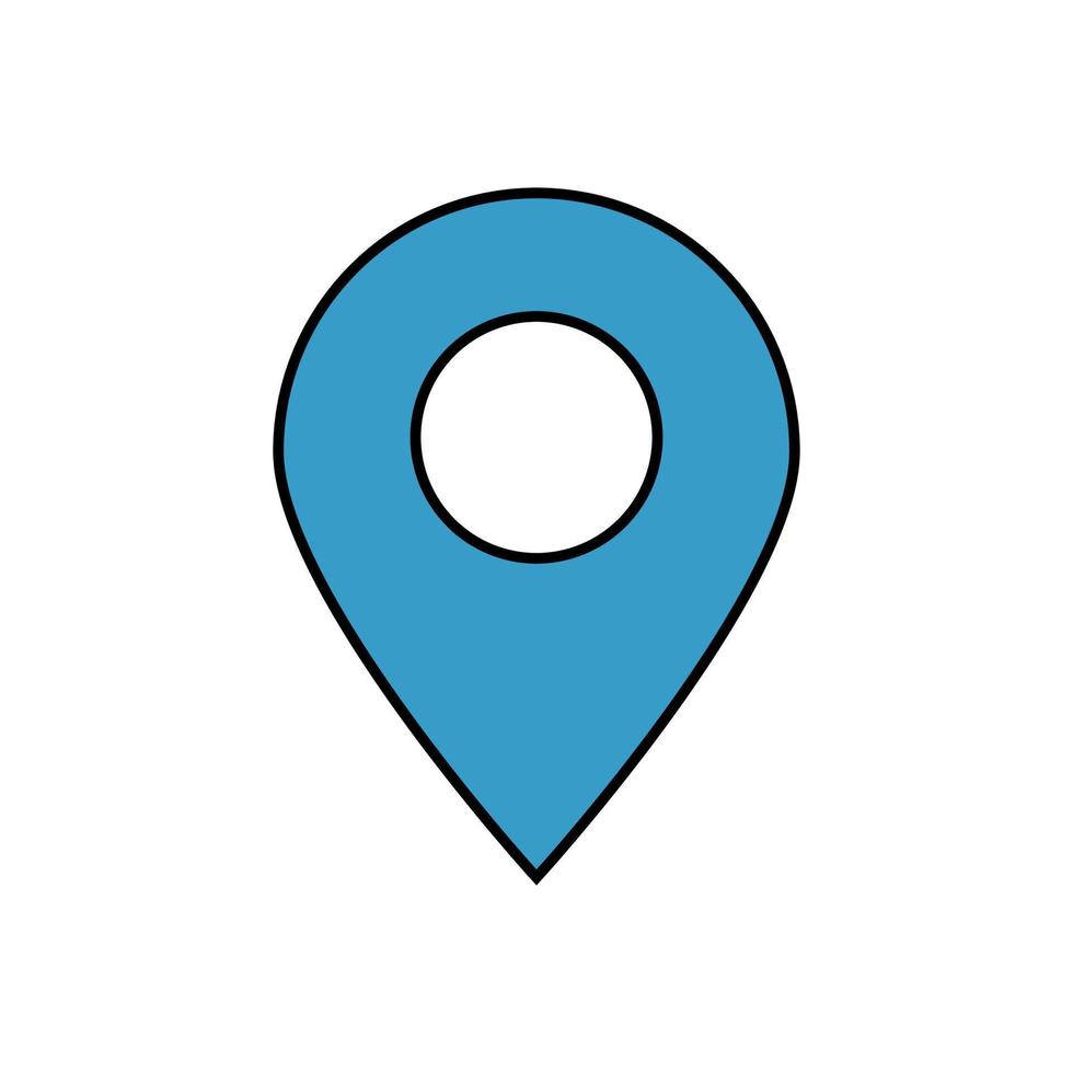 Location icon. Pin pointer icon vector