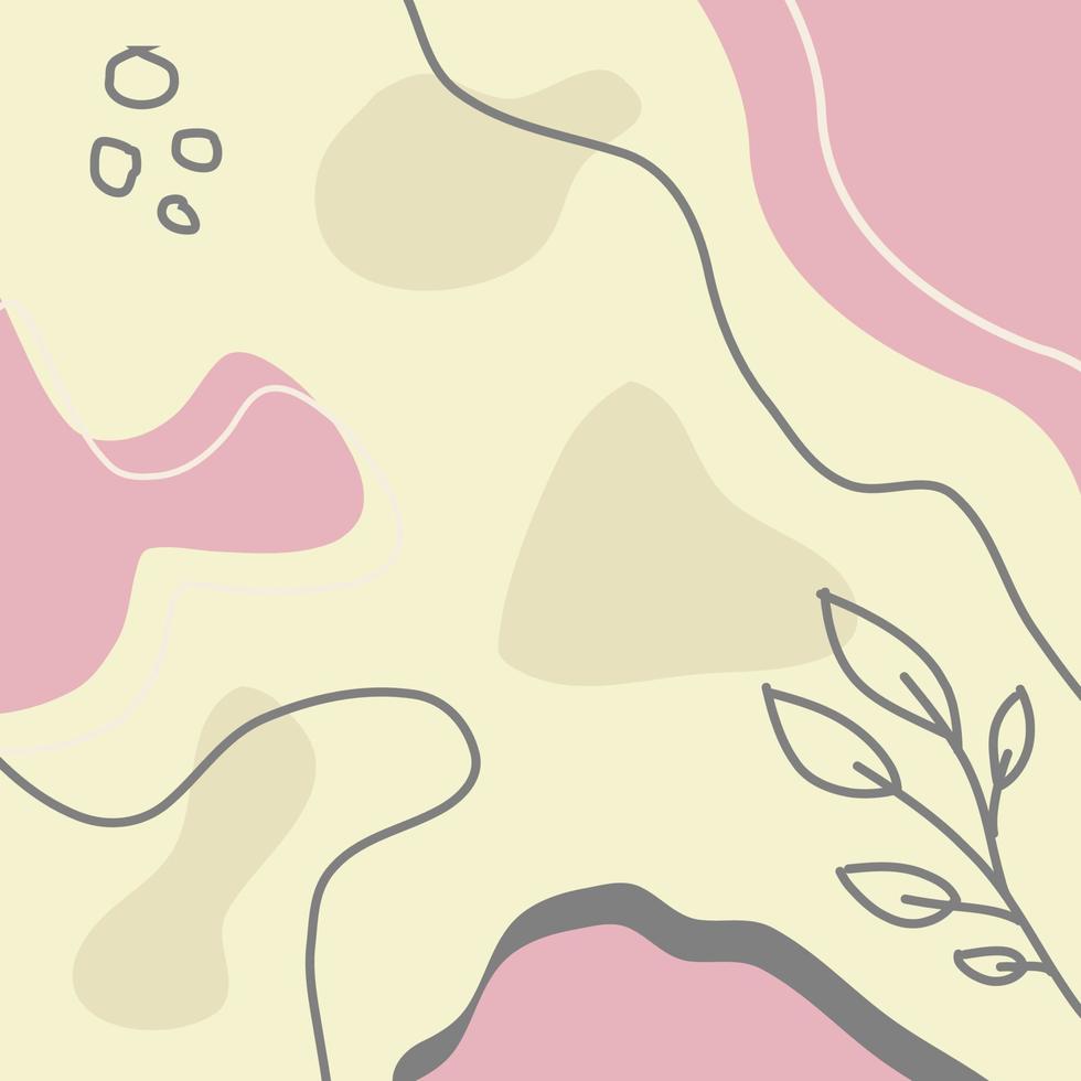 Aesthetic Colorful of  Abstract Shapes Background vector