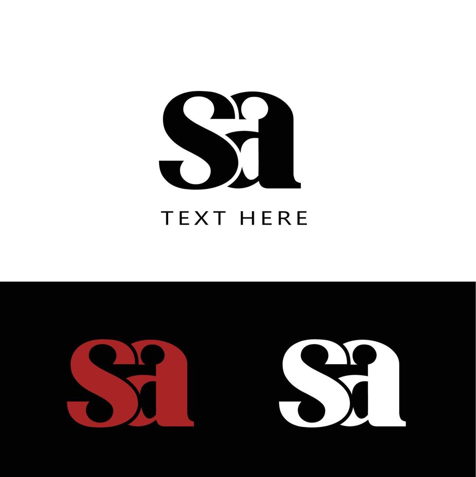sa initial letter logo design, icon ,creative vector