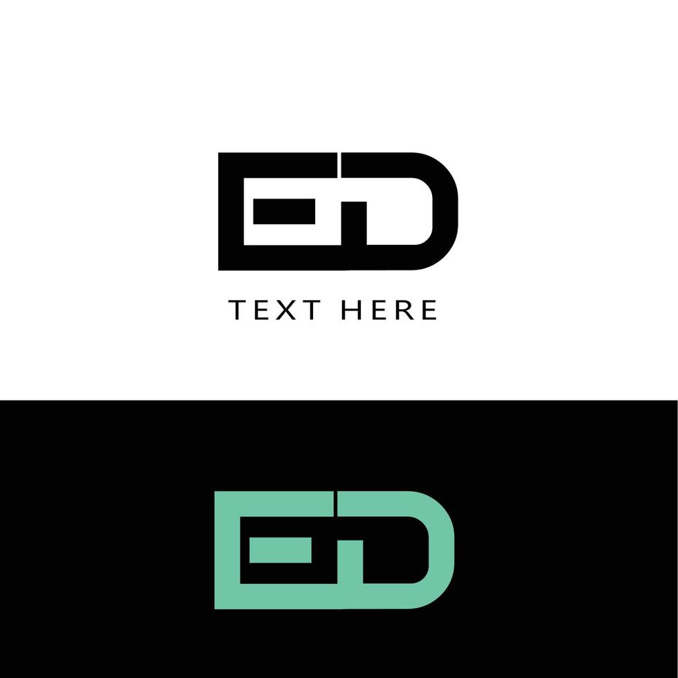 ED initial letter logo design vector