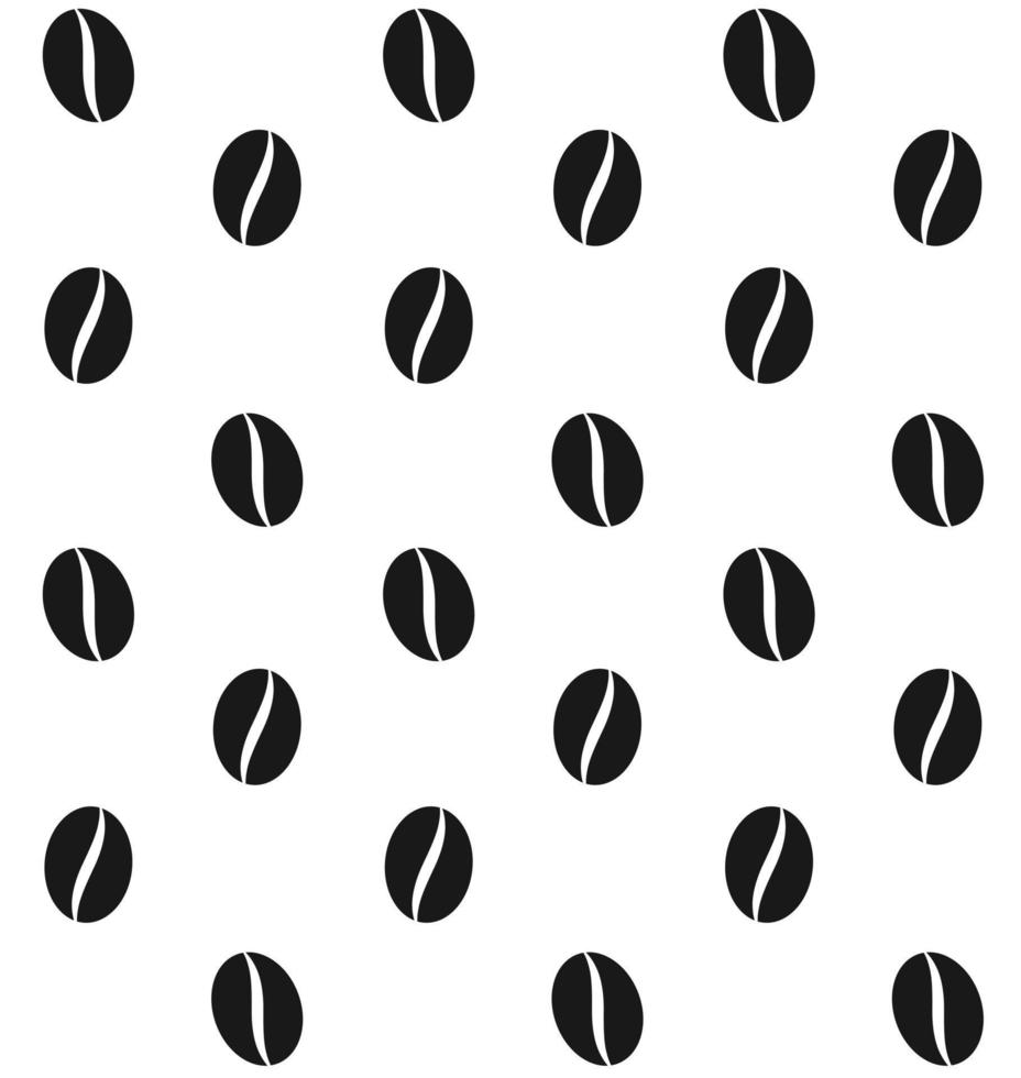 Seamless pattern of coffee beans vector