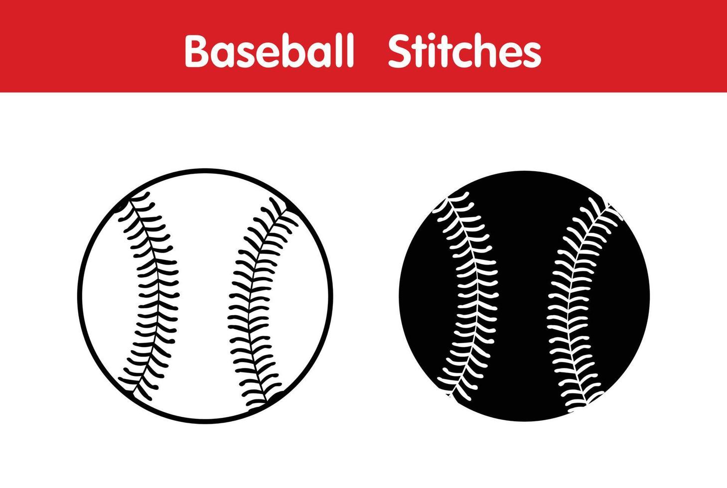 Baseball  Stitches  on a white background , vector design
