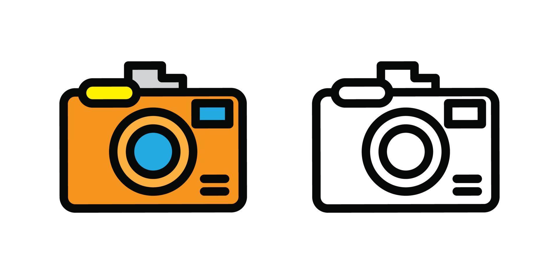 Photo camera travel icon vector