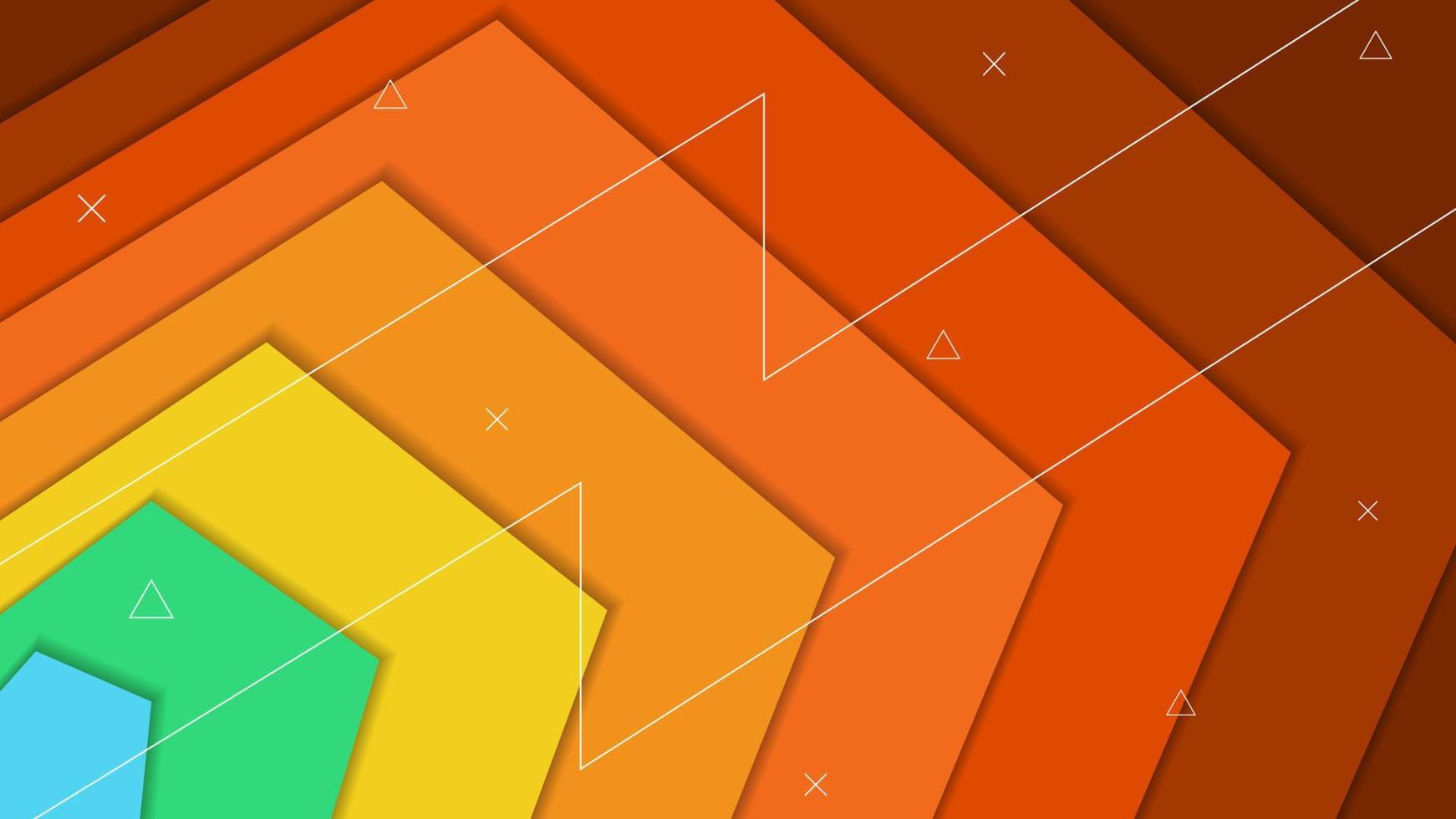 Colorful Pentagon Dynamic Shape Abstract Background for Wallpaper, Landing Page or Website Banner vector