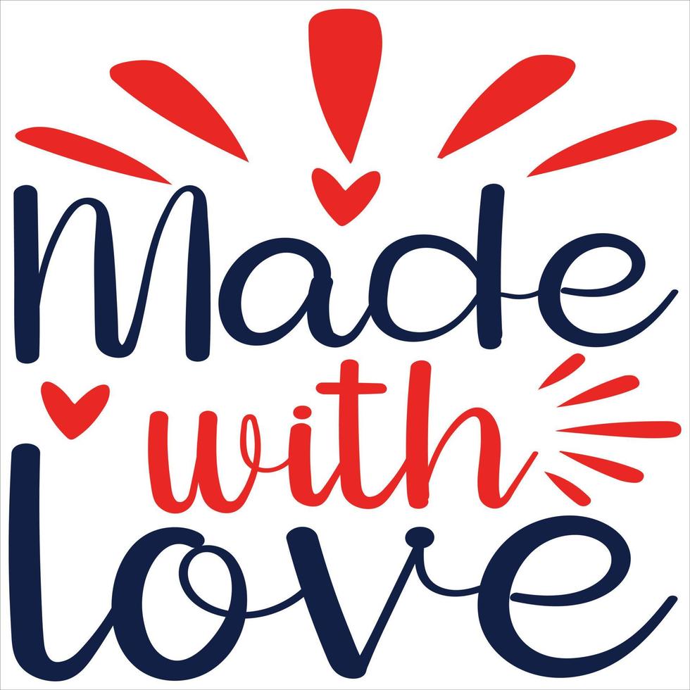 Made with love vector