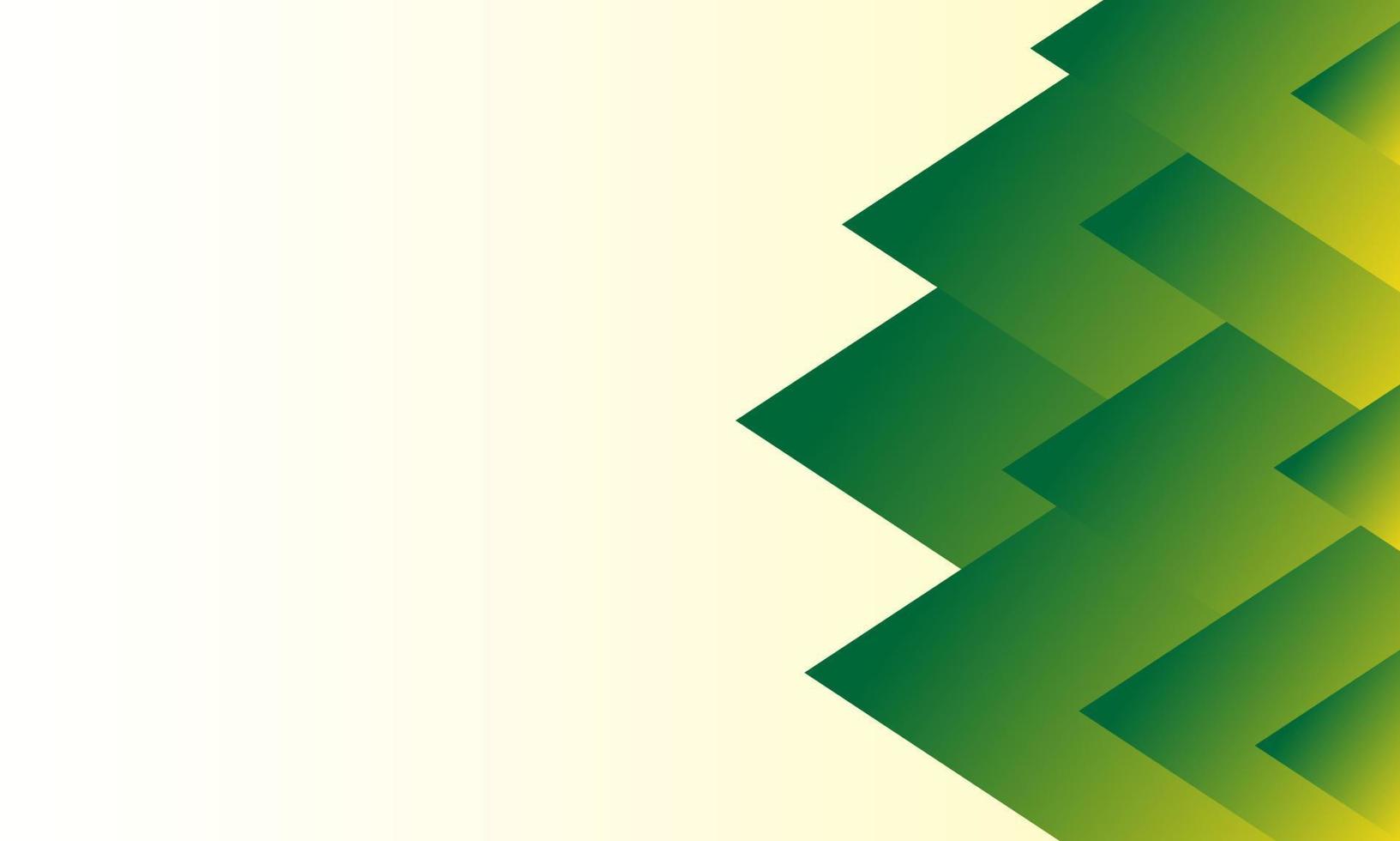 Modern geometric overlap triangle green yellow gradation background for business presentation vector