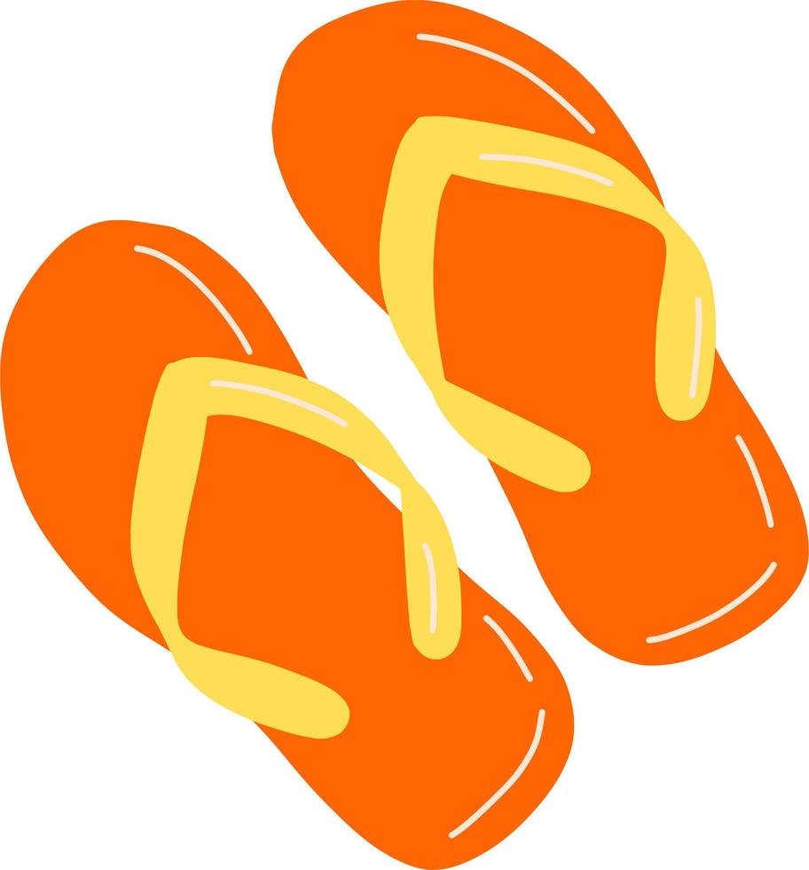 Comfortable slipper in the beach vector