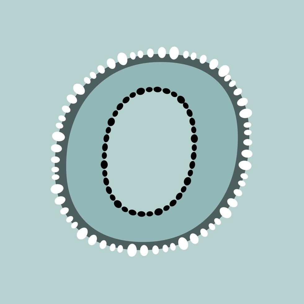 Vector design number zero or 0. Vector isolated cartoon style.