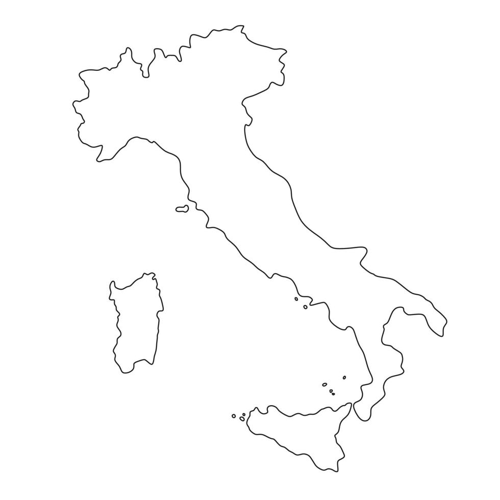 Map of Italy . Vector, isolated transparent background vector