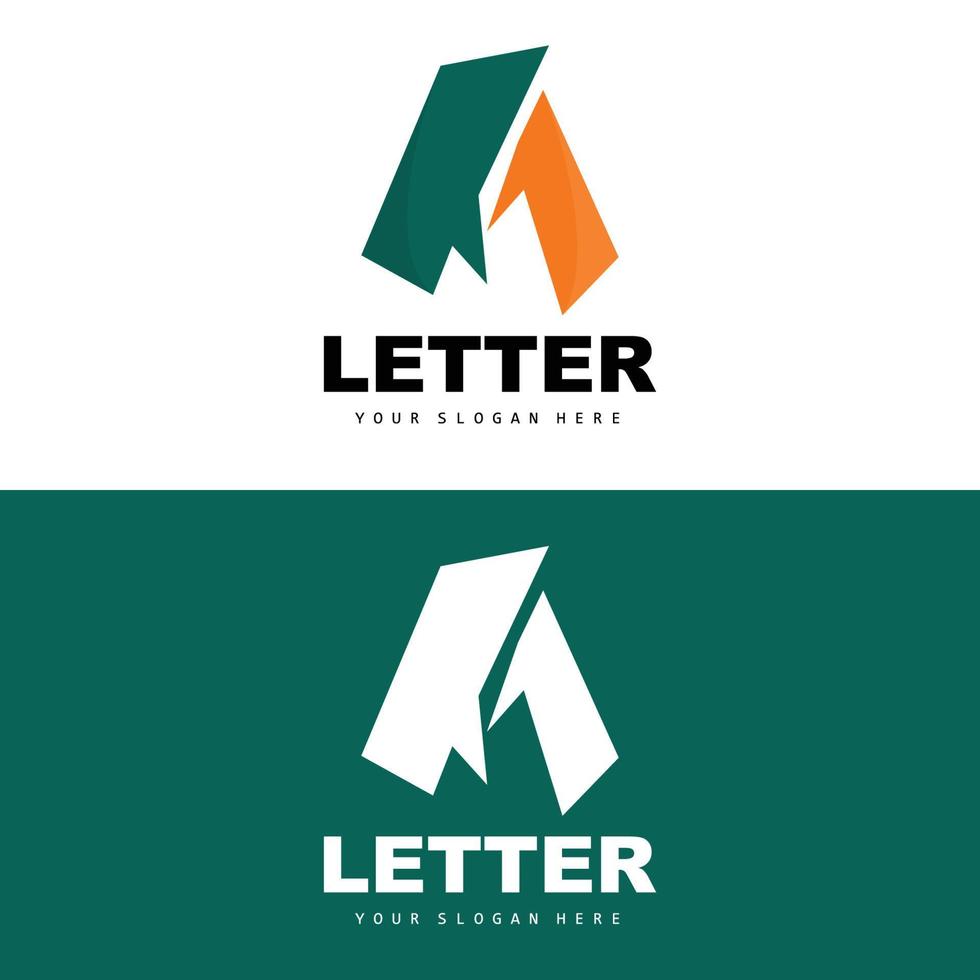 A Letter Logo, Letter Logotype Vector, Product Brand Design, Company Initials, Construction, Education vector