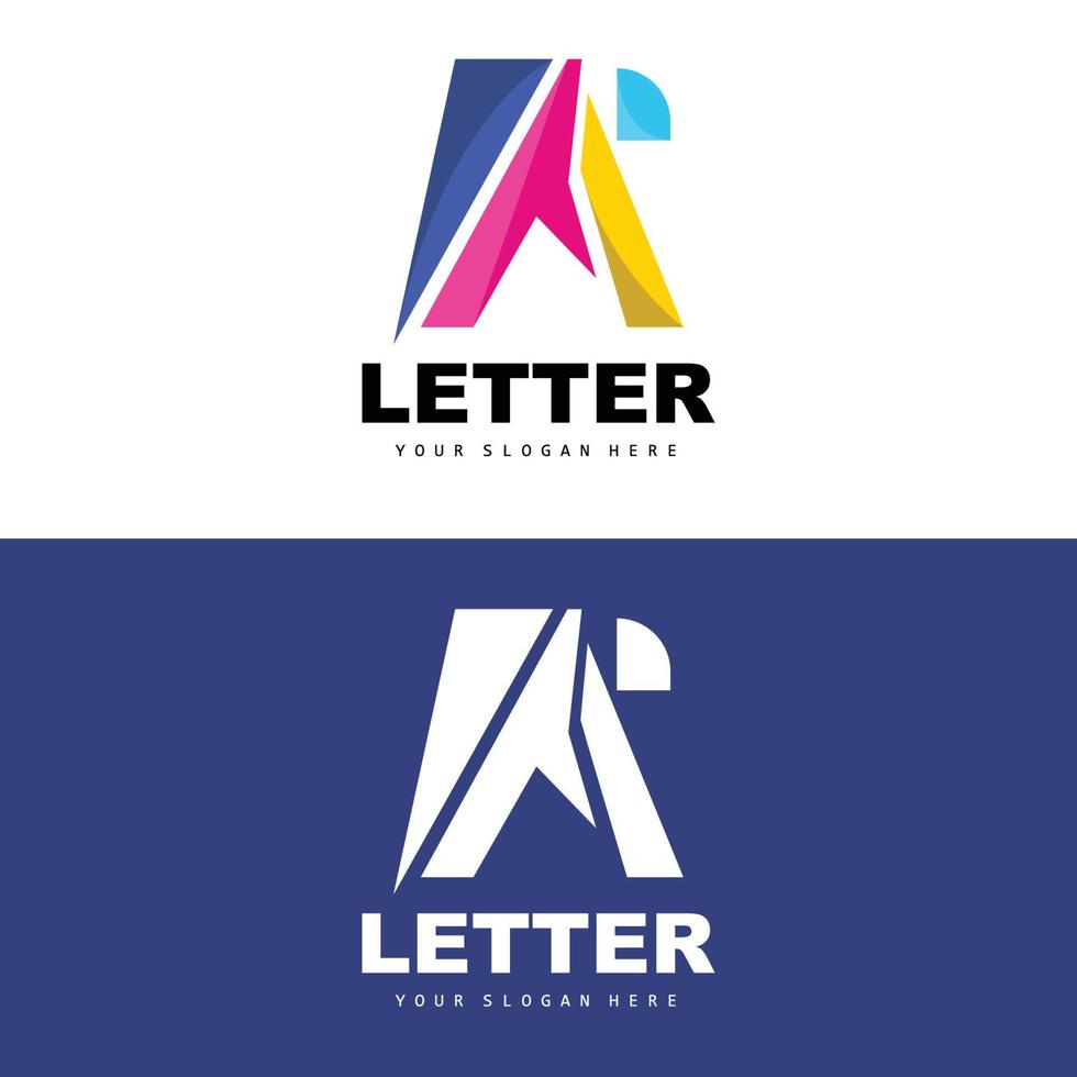 A Letter Logo, Letter Logotype Vector, Product Brand Design, Company Initials, Construction, Education vector