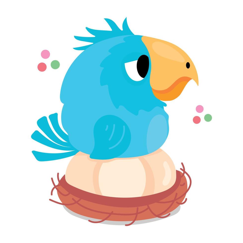 Trendy Bird Nest vector