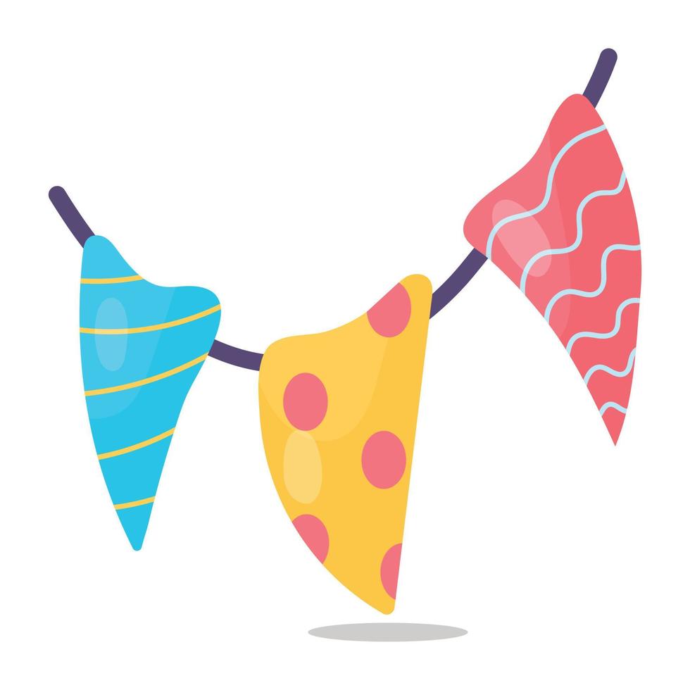 Trendy Bunting Concepts vector